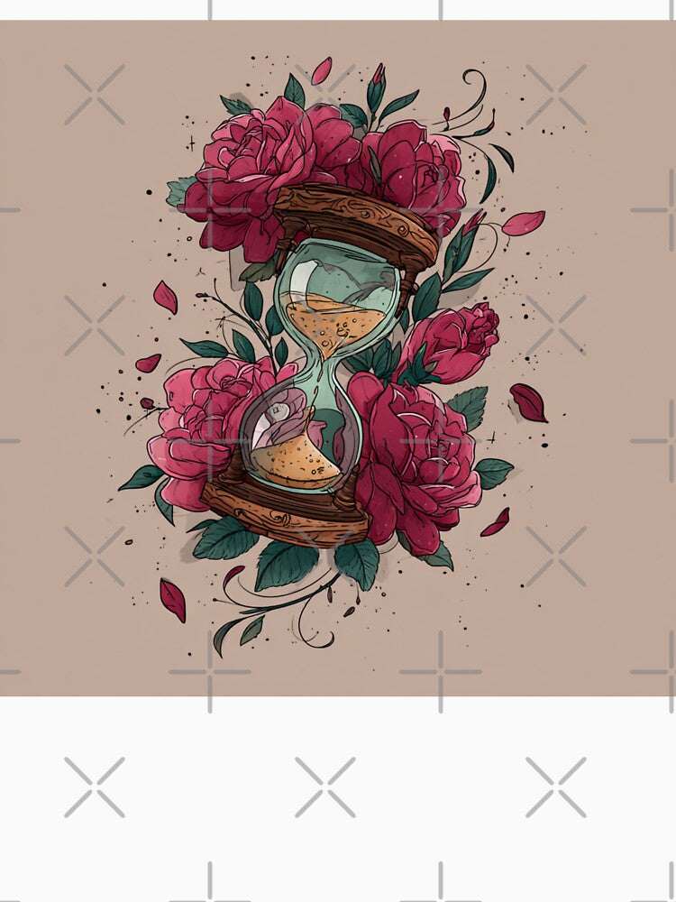 Hourglass with flowers by MendaciousMina T-Shirts, Hoodie, Sweatshirt | BlankRebels.com (Image 3)
