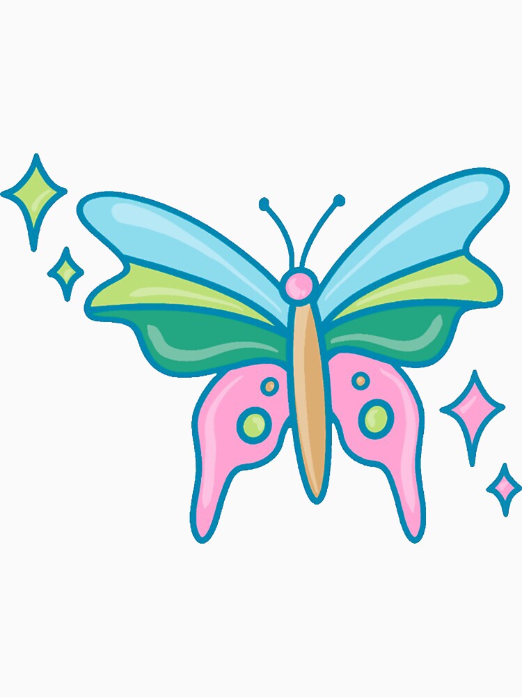 Y2K Butterfly by danielelsaney T-Shirts, Hoodie, Sweatshirt | BlankRebels.com (Image 3)