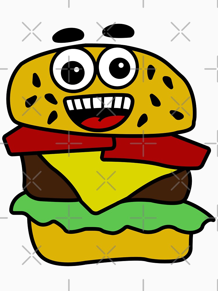 Cute Burger Smiling by RandjaDesign T-Shirts, Hoodie, Sweatshirt | BlankRebels.com (Image 3)