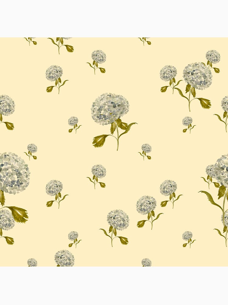Hydrangea flower cute ornate pattern a watercolor beige by Yana Mustafina | Boho Soulful Designs T-Shirts,... (Image 3)
