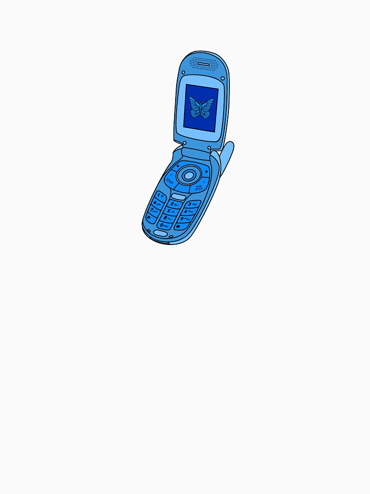Y2k blue butterfly flip phone design by hanameda T-Shirts, Hoodie, Sweatshirt | BlankRebels.com (Image 3)