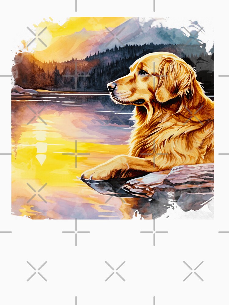 Golden Retriever By The Mountains by TheAnimalZ00 T-Shirts, Hoodie, Sweatshirt | BlankRebels.com (Image 3)