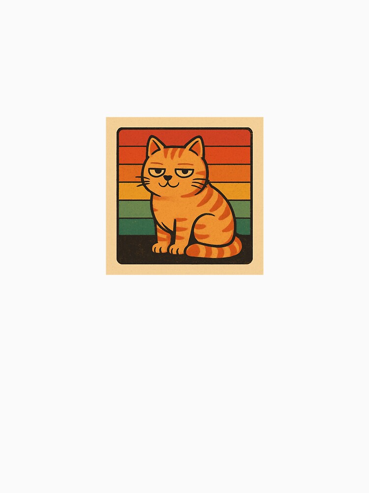 Retro Cool Cat – Funny Vintage Sunset Kitty Illustration by CamonicaVisual T-Shirts, Hoodie, Sweatshirt (Image 3)