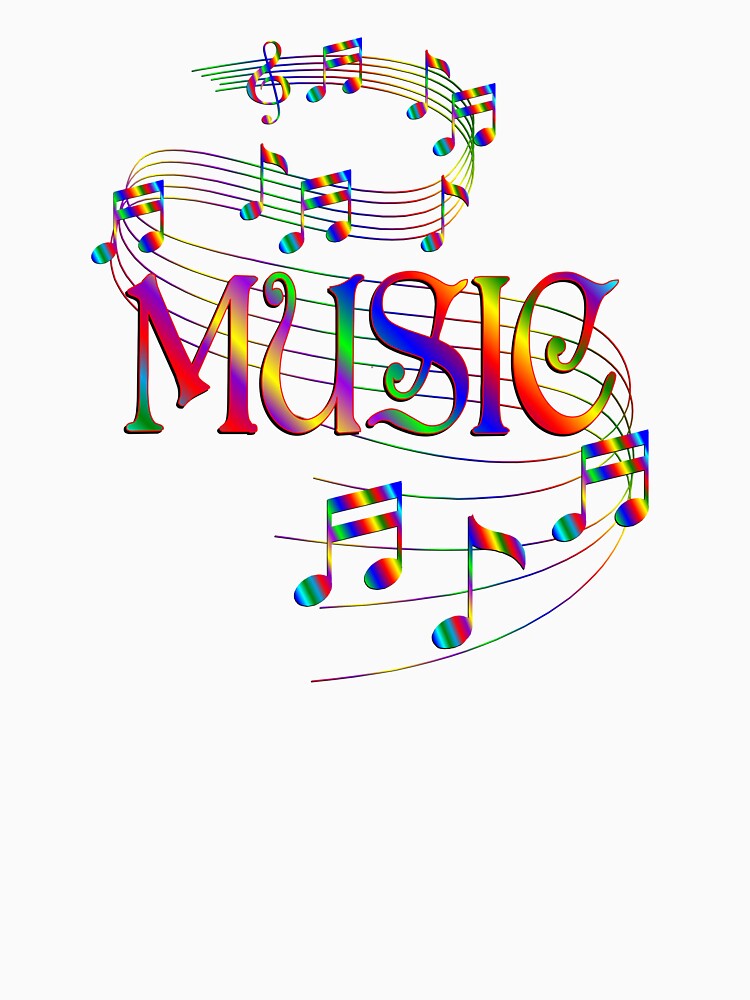 Flowing Music Notes by CoolDoodles T-Shirts, Hoodie, Sweatshirt | BlankRebels.com (Image 3)