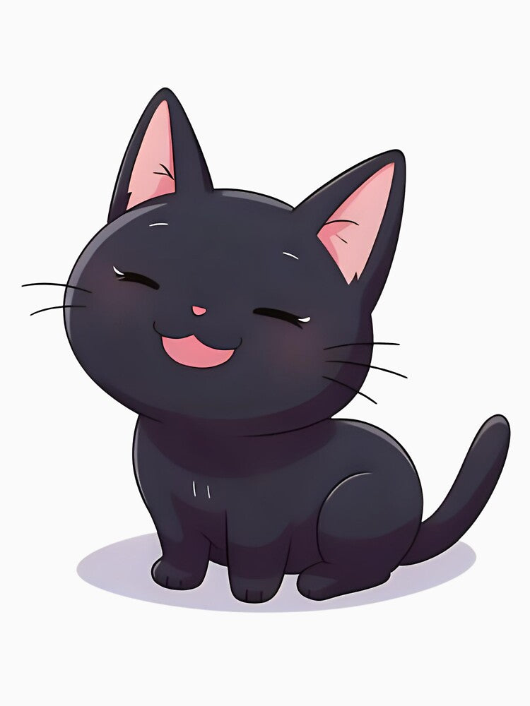 Smiling Black Cat – Cute Kawaii Halloween Kitty by Dream Magic Co T-Shirts, Hoodie, Sweatshirt | BlankRebels.com (Image 3)