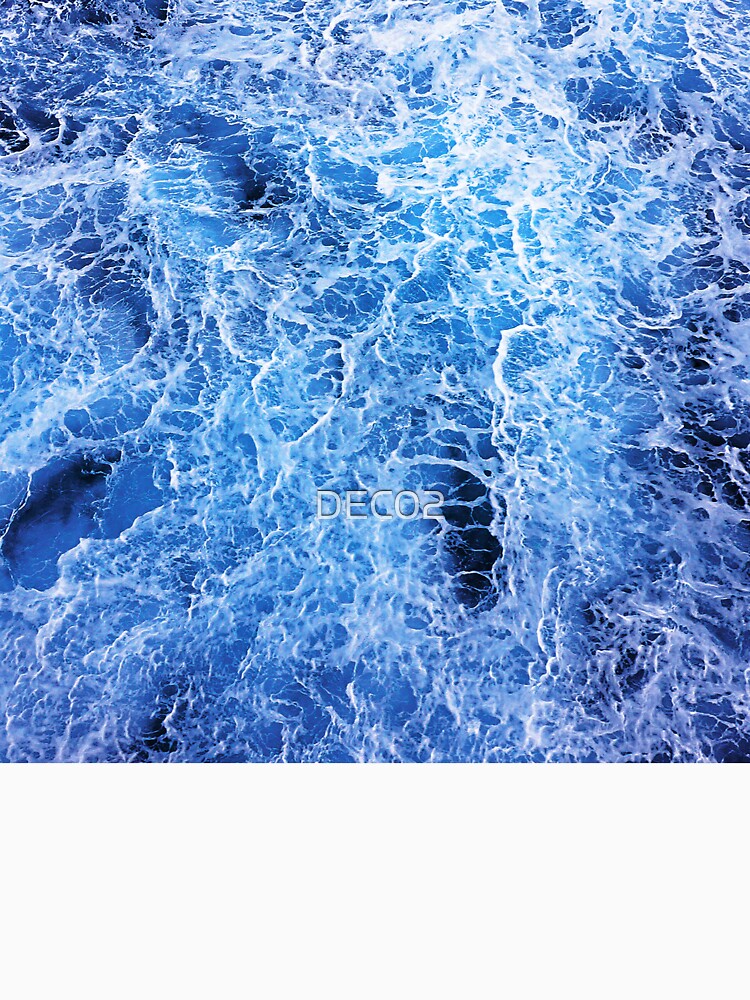 Turquoise-Blue And White Foam Ocean Surf Pattern by DEC02 T-Shirts, Hoodie, Sweatshirt | BlankRebels.com (Image 3)
