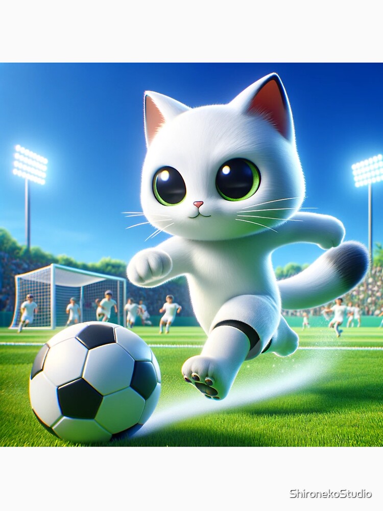 Soccer cat by ShironekoStudio