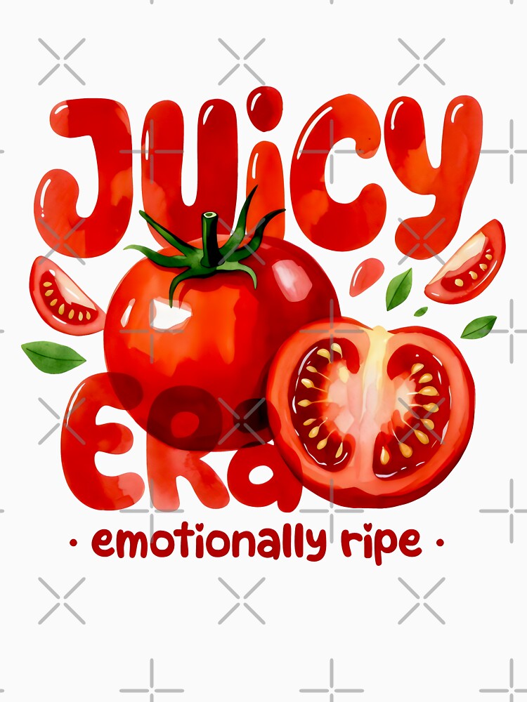 Juicy Era Emotionally Ripe - Red Tomato Watercolor Art by SplashTastic T-Shirts, Hoodie, Sweatshirt (Image 3)