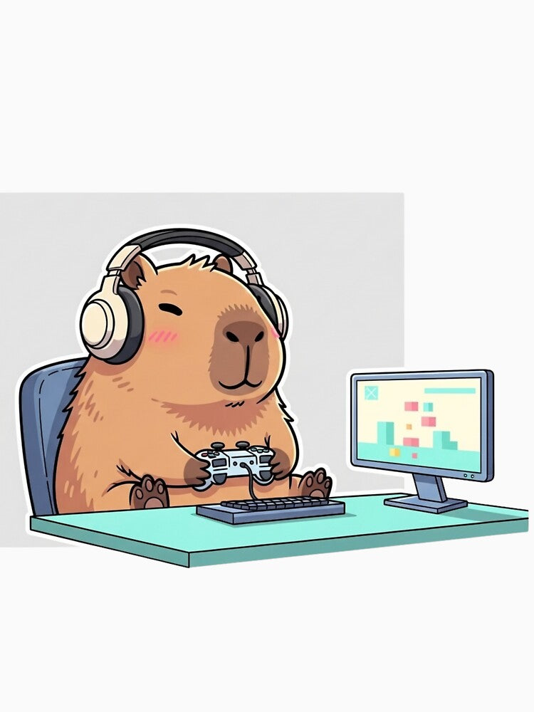 Cute Capybara Gamer – Cozy Gaming Vibes by soletstudio T-Shirts, Hoodie, Sweatshirt | BlankRebels.com (Image 3)