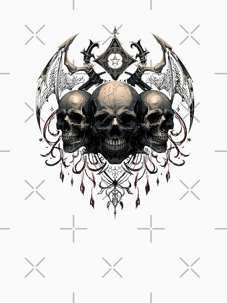 Three Gothic Skulls Wings – Dark Art T-Shirts, Hoodie, Sweatshirt