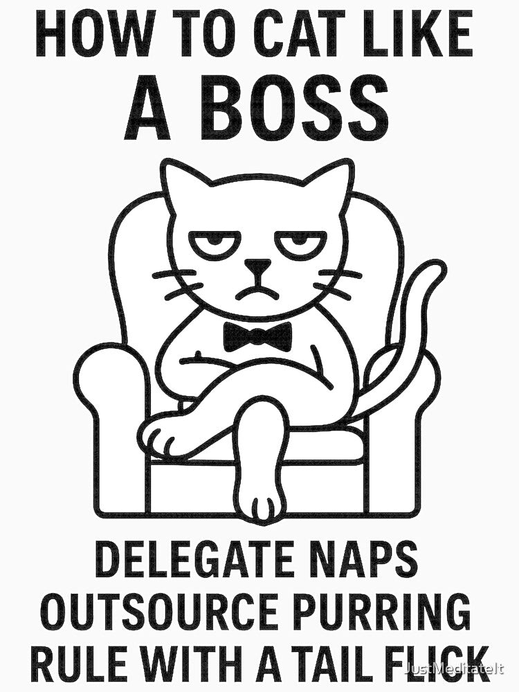How to cat like a Boss funny Tee and Hoodie for Cat Lovers | Humorous Style by JustMeditateIt Sweatshirt (Image 3)