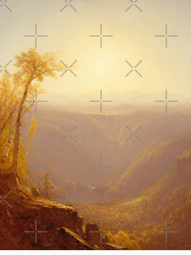 Sunset painting, Sunset Artwork, A Gorge in the Mountains by danaJG T-Shirts, Hoodie, Sweatshirt | BlankRebels.com (Image 3)