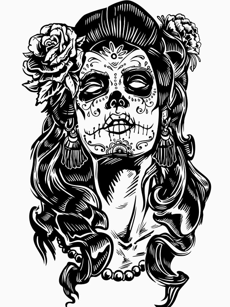 Nuestra Señora de la Santa Muerte by Falica T-Shirts, Hoodie, Sweatshirt | BlankRebels.com (Image 3)