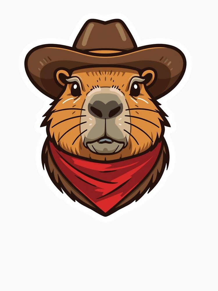 Cute Cowboy Capybara Meowdy - Funny Western Animal by The Prompted Soul T-Shirts, Hoodie, Sweatshirt (Image 3)