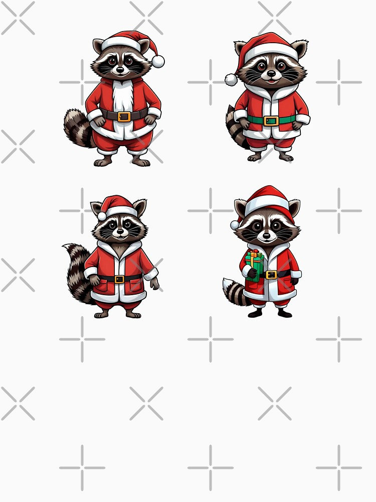 Christmas Raccoon Santas by TheAnimalZ00 T-Shirts, Hoodie, Sweatshirt | BlankRebels.com (Image 3)