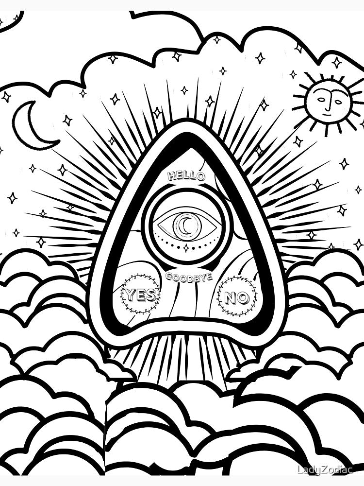 Ouija Board Read Between The Cosmic Lines by LadyZodiac T-Shirts, Hoodie, Sweatshirt | BlankRebels.com (Image 3)