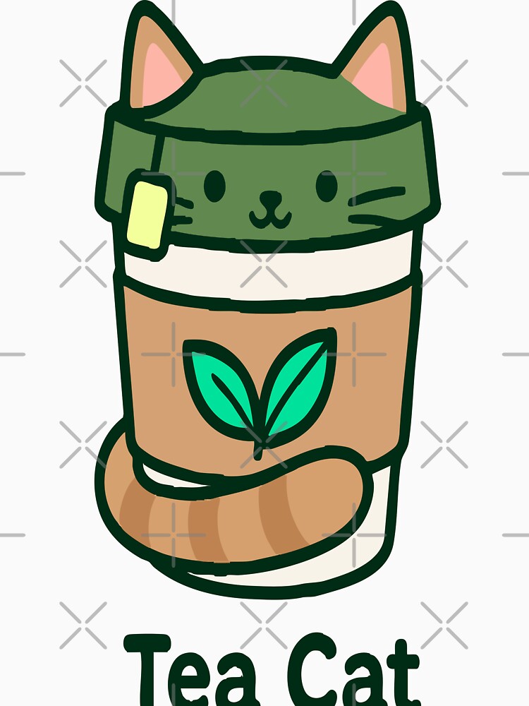 Tea Cat – Cute Matcha Cat in a Teacup Kawaii Design by graphicnew T-Shirts, Hoodie, Sweatshirt | BlankRebels.com (Image 3)