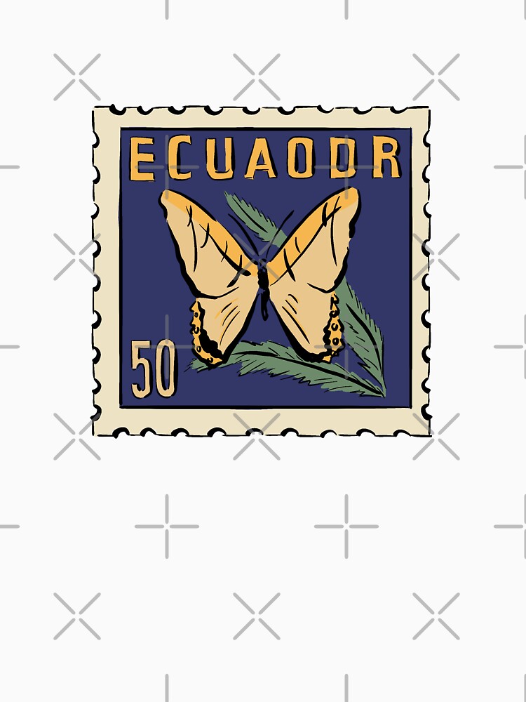 Butterfly Ecuador Stamp by Alexandra Jones T-Shirts, Hoodie, Sweatshirt | BlankRebels.com (Image 3)