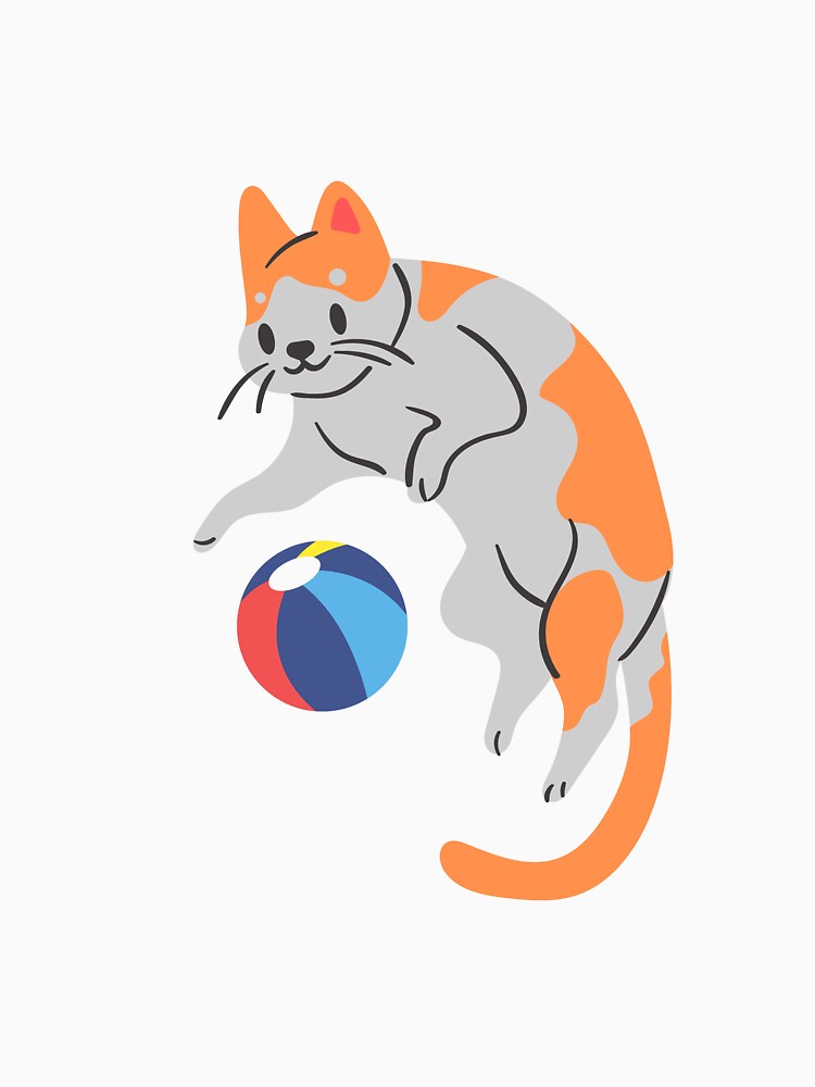Cat Playing With Ball by Mywaymylife