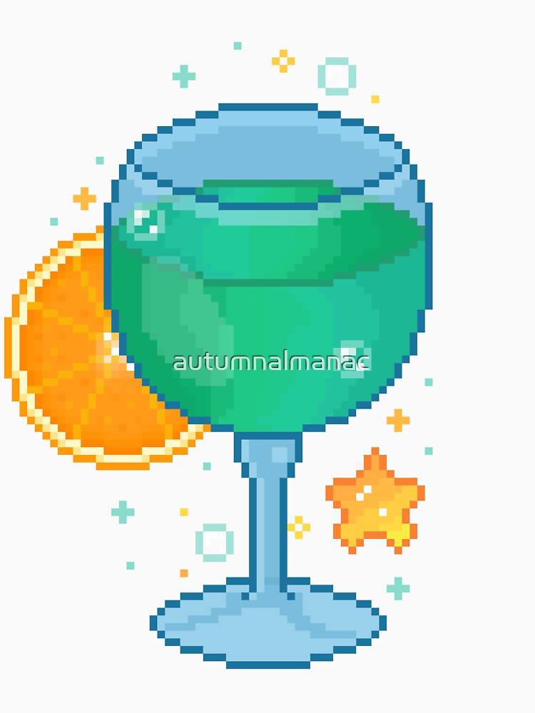 pixel sparkling drink by autumnalmanac