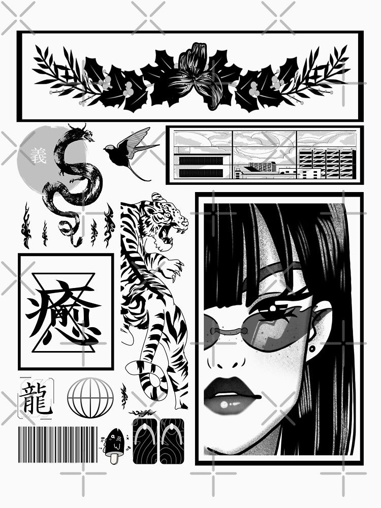 Japanese Streetwear Tiger Vaporwave Aesthetic Japan by vibeno1 T-Shirts, Hoodie, Sweatshirt | BlankRebels.com (Image 3)