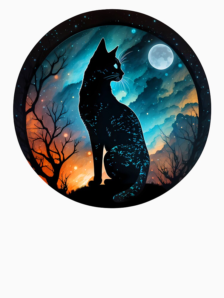 Mystic Moonstare: The Guardian's Gaze by Celestial Charm Co T-Shirts, Hoodie, Sweatshirt | BlankRebels.com (Image 3)