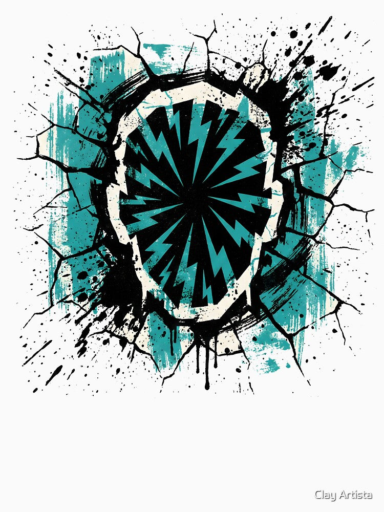 Dynamic Grunge Lightning Burst Graphic by Clay Artista T-Shirts, Hoodie, Sweatshirt | BlankRebels.com (Image 3)