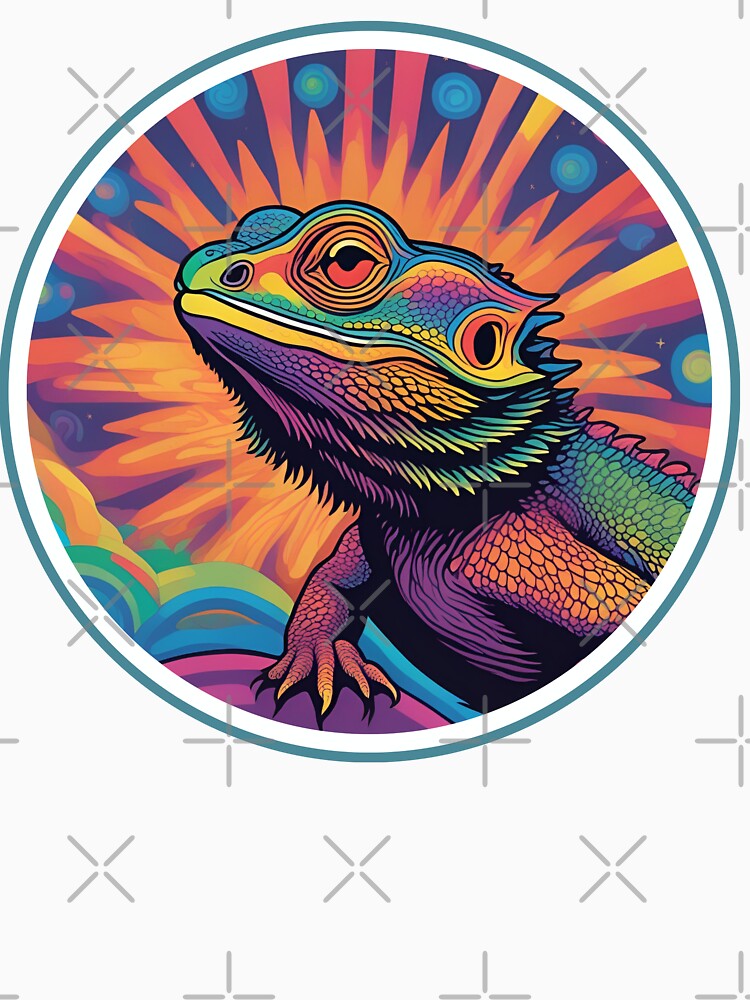 Psychedelic Bearded Dragon by HinsonCreations T-Shirts, Hoodie, Sweatshirt | BlankRebels.com (Image 3)