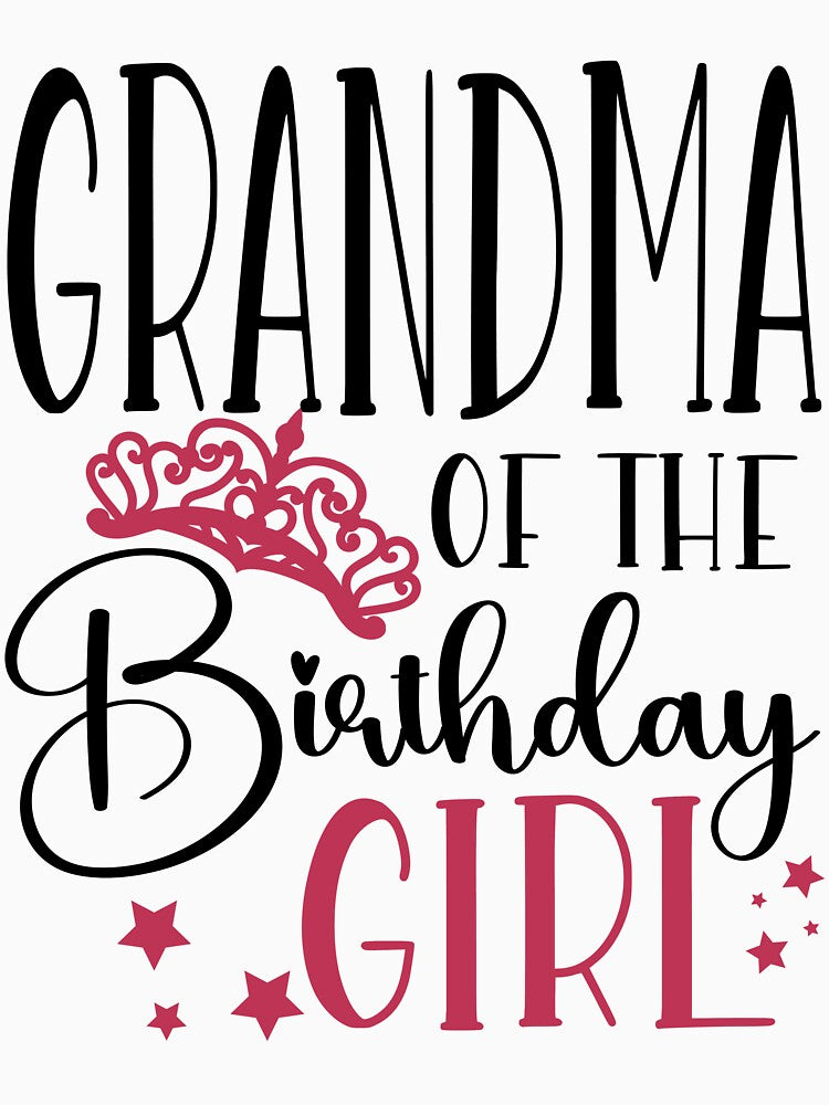Family Matching Birthday Squad Grandma of the Birthday Girl Birthday Squad Party Favors by mysticblvd T-Shirts,... (Image 3)