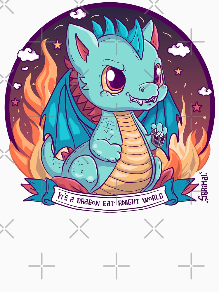 It's a Dragon Eat Knight World - Adorably Ferocious by SPIRIMAL T-Shirts, Hoodie, Sweatshirt | BlankRebels.com (Image 3)