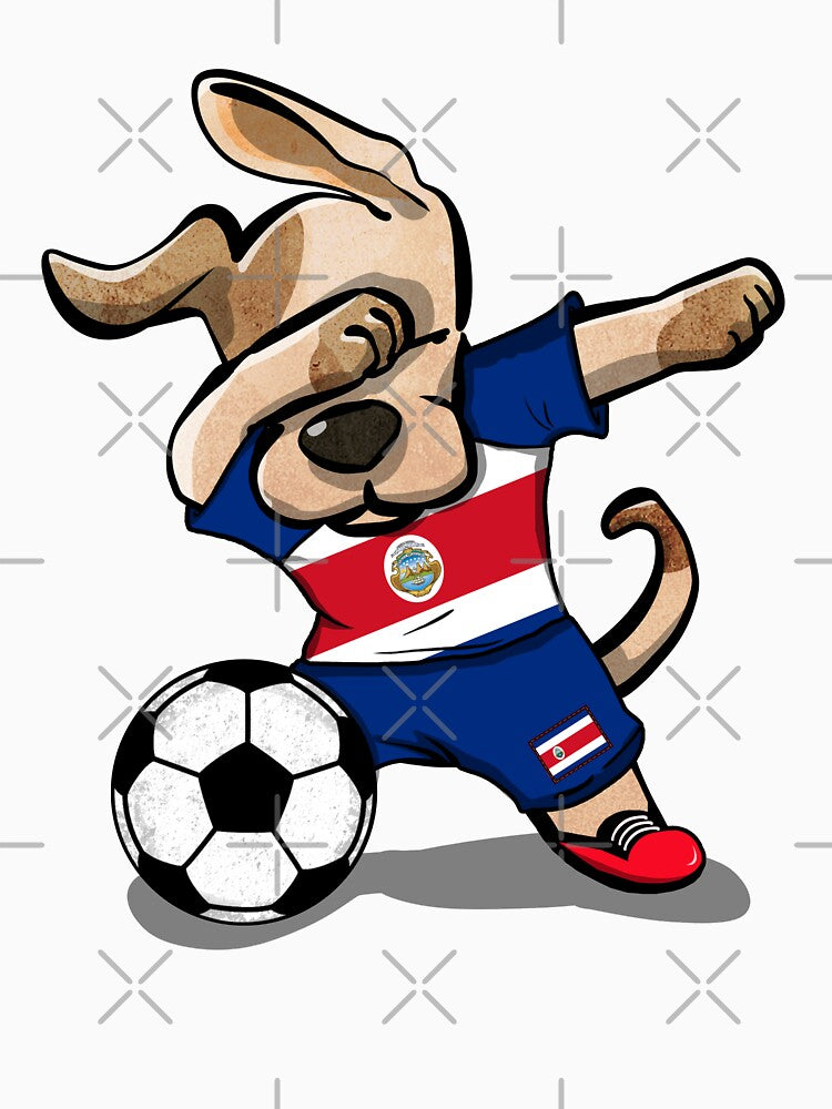 Dabbing Dog Costa Rica Soccer Jersey Football Lovers Gift by DesignCube