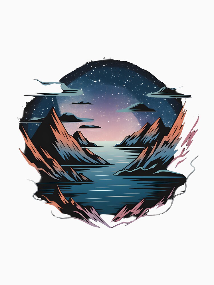 Vast Ocean Mountain Range by AnamMHavan T-Shirts, Hoodie, Sweatshirt | BlankRebels.com (Image 3)