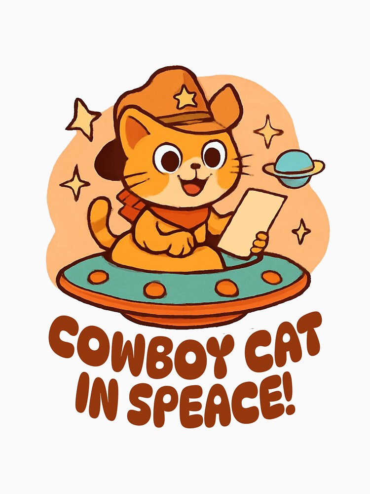 Cowboy Cat in Space – Cosmic Adventure by GreenArtMA T-Shirts, Hoodie, Sweatshirt | BlankRebels.com (Image 3)