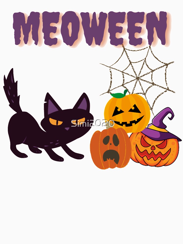 Meoween Cat Halloween by Simi2020 T-Shirts, Hoodie, Sweatshirt | BlankRebels.com (Image 3)