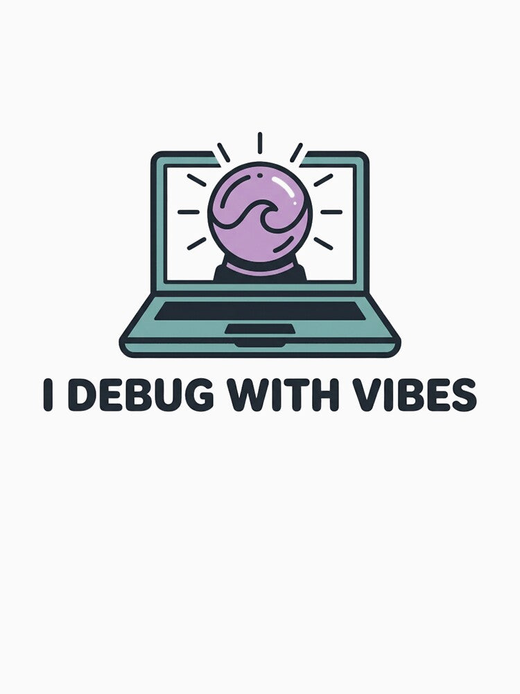 I Debug With Vibes Programmer Coding Humor Developer Gift by DuckShip