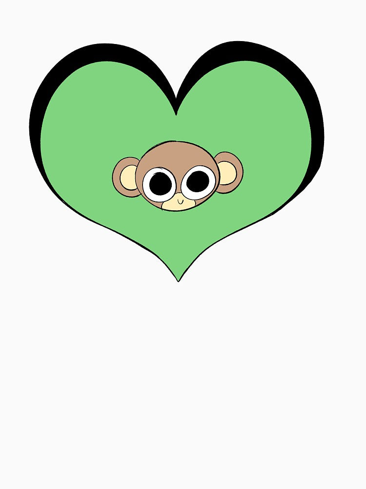 Heart Animals (monkey) by gross-girl99 T-Shirts, Hoodie, Sweatshirt | BlankRebels.com (Image 3)