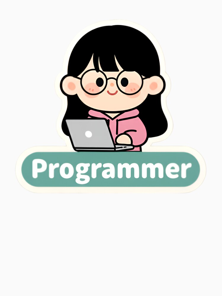 Cute Programmer Girl Coding Illustration by Bright Vibe Designs T-Shirts, Hoodie, Sweatshirt | BlankRebels.com (Image 3)