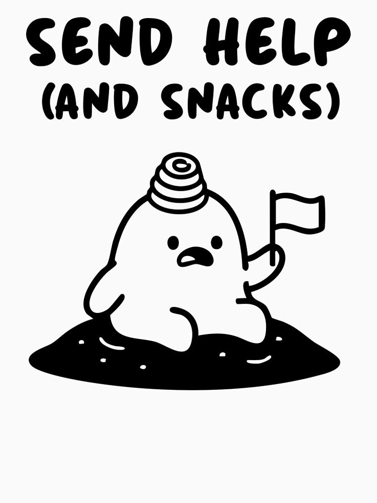 Send Help and Snacks! by CuteUnipoop T-Shirts, Hoodie, Sweatshirt | BlankRebels.com (Image 2)
