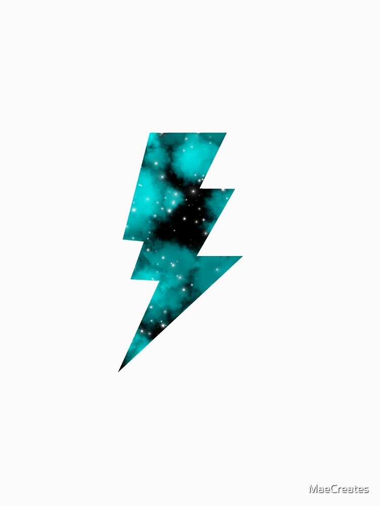 Teal Galaxy Lightning Bolt by MaeCreates T-Shirts, Hoodie, Sweatshirt | BlankRebels.com (Image 3)