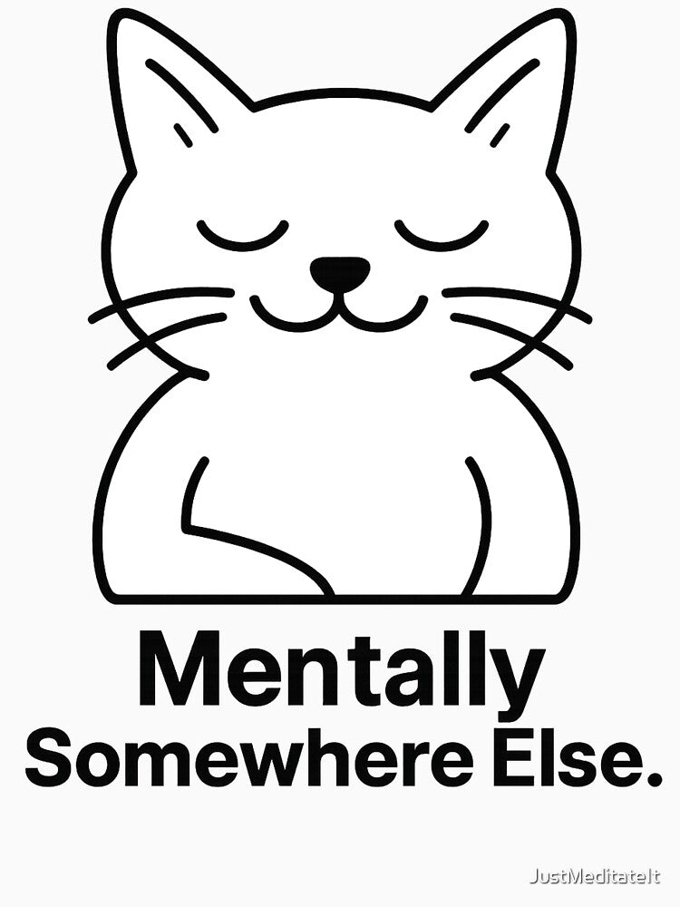 Mentally Somewhere else – Cozy Hoodie for Remote Workers – Funny Introvert Style by JustMeditateIt T-Shirts,... (Image 3)