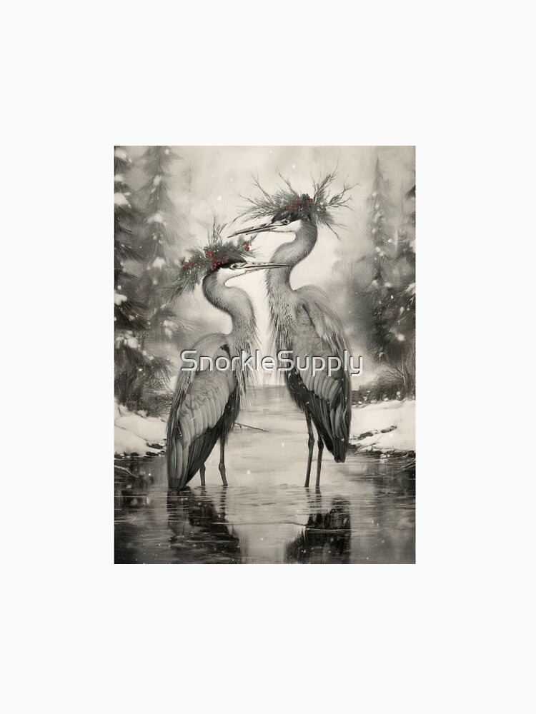 Vintage Blue Heron Holiday by SnorkleSupply