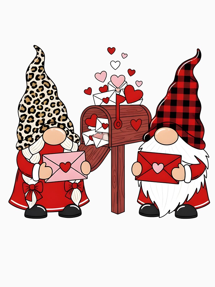 Valentine's Gnomes Love Letters Cute Valentines Day by KroghDs T-Shirts, Hoodie, Sweatshirt | BlankRebels.com (Image 3)