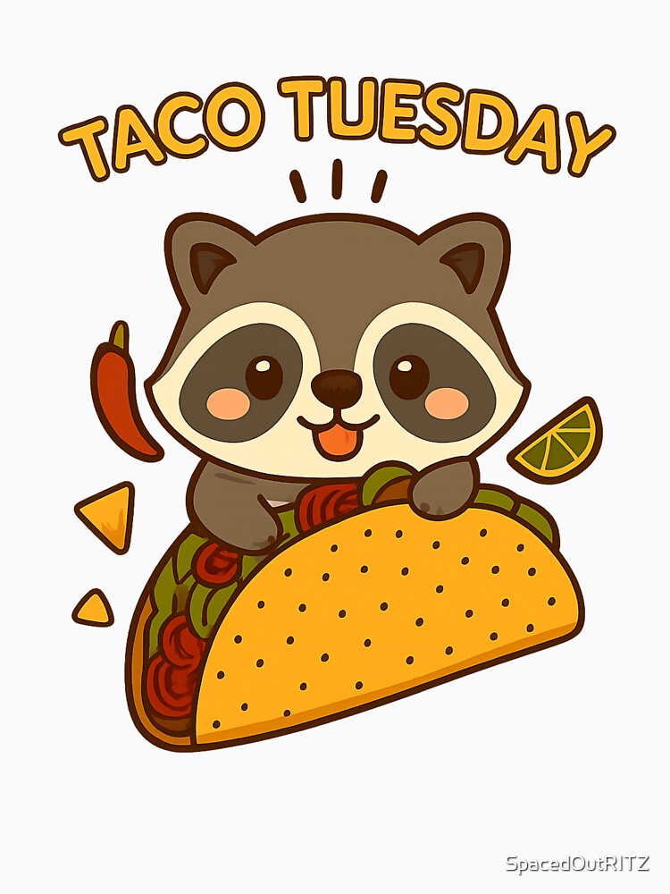 Taco Tuesday Raccoon spicy by SpacedOutRITZ T-Shirts, Hoodie, Sweatshirt | BlankRebels.com (Image 3)