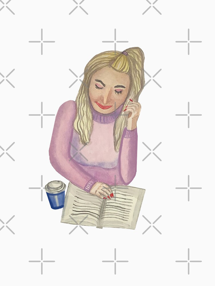 Girl reading with coffee by altairaleon T-Shirts, Hoodie, Sweatshirt | BlankRebels.com (Image 3)