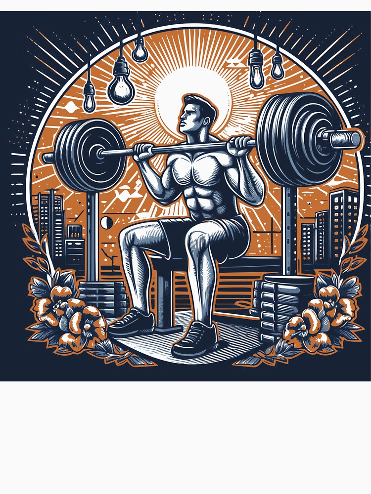 Workout, Gym and Exercise, Barbell by Ghost-Aakash488 T-Shirts, Hoodie, Sweatshirt | BlankRebels.com (Image 3)
