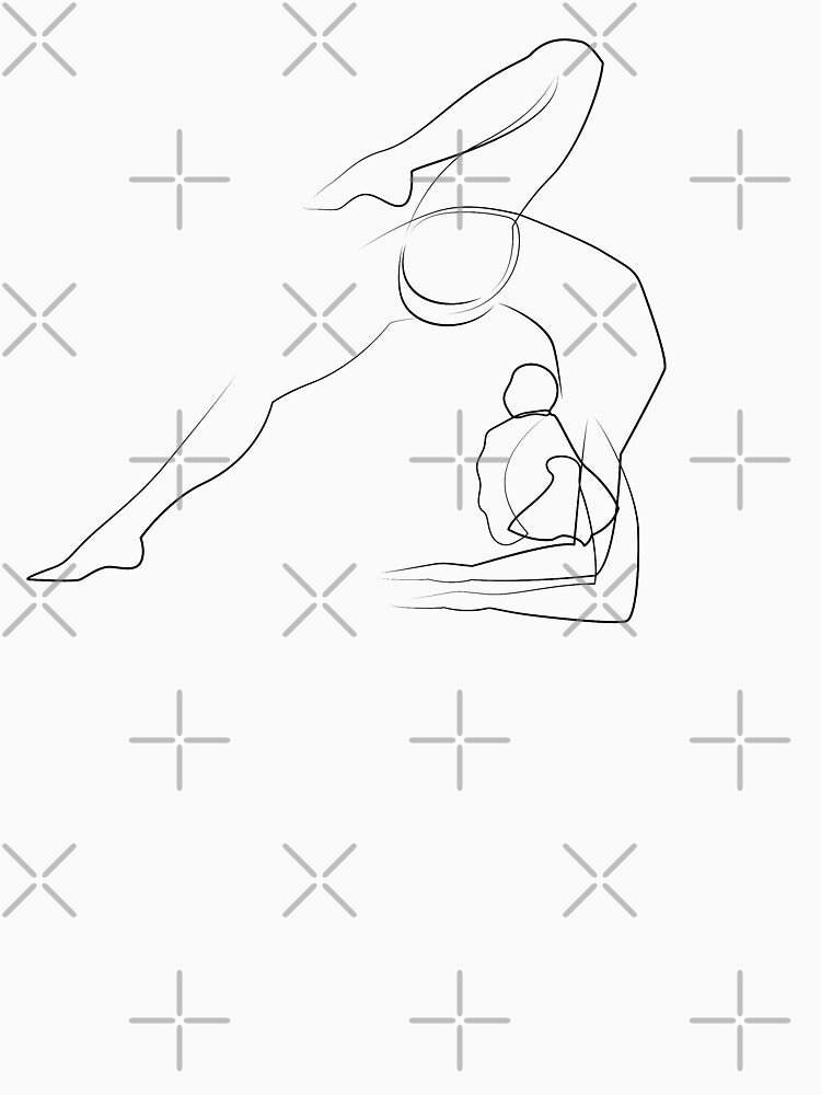 Yoga Woman | One Line Art | Minimal Art | One Line Artist | Yoga One Line Art by One-Line-Artist T-Shirts,... (Image 3)