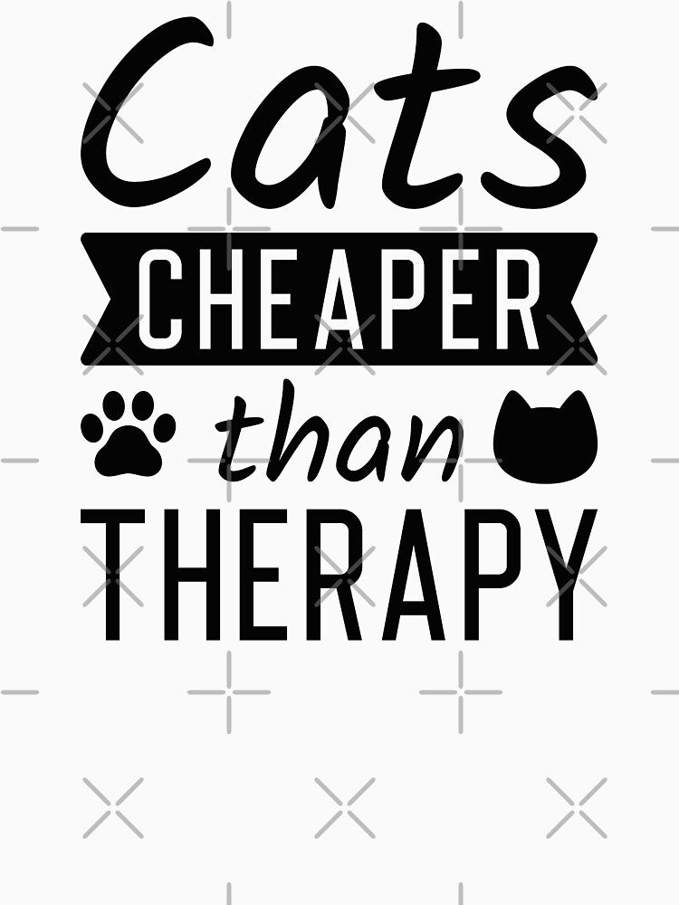 Cats Cheaper Than Therapy by LuckyFoxDesigns T-Shirts, Hoodie, Sweatshirt | BlankRebels.com (Image 3)