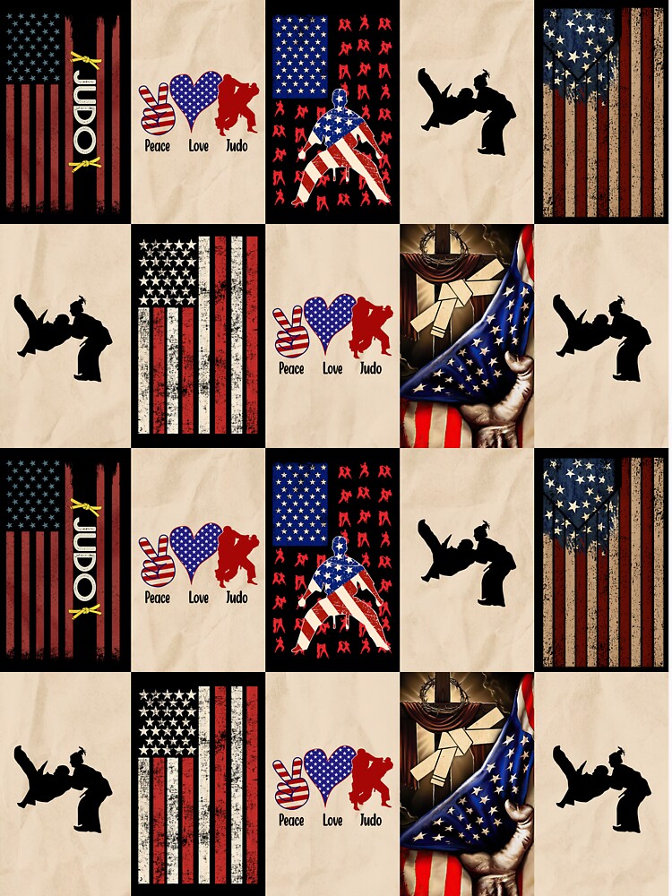 Judo  Vintage American Flag Patchwork by AletacStore T-Shirts, Hoodie, Sweatshirt | BlankRebels.com (Image 3)