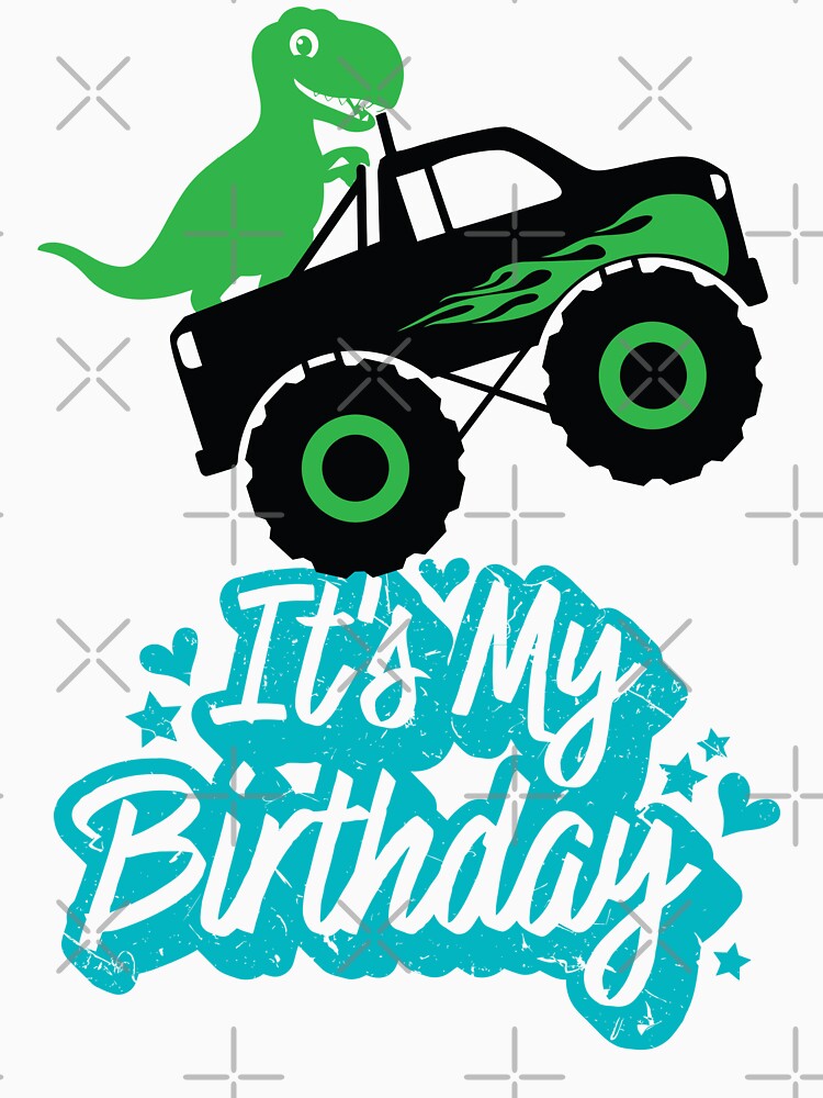 T-Rex Truck Party Dinosaur Birthday Dinosaur Squad It's My Birthday Kids Youth Boys Girls Cute Dinosaur Kawaii... (Image 3)