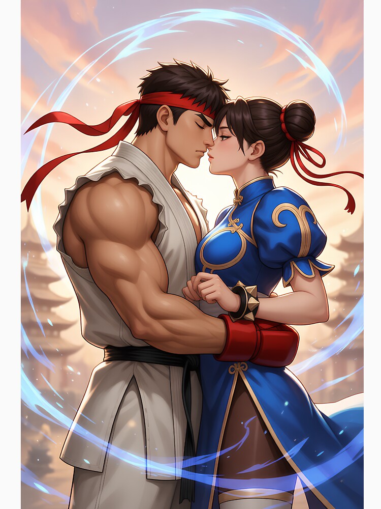 Chun-Li and Ryu from Street fighter. anime art by Planet Utoppia T-Shirts, Hoodie, Sweatshirt | BlankRebels.com (Image 3)